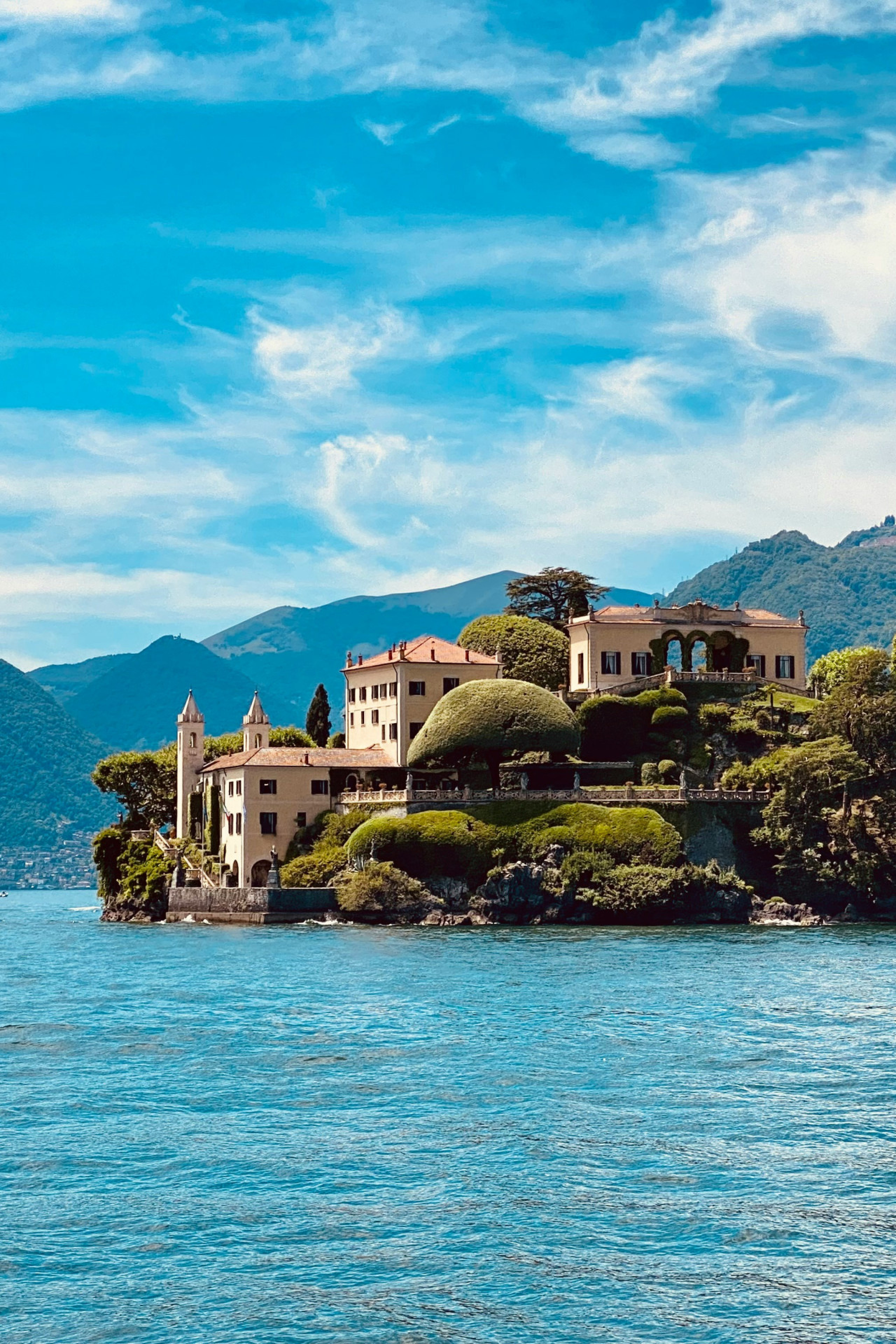 view of villa across lake como