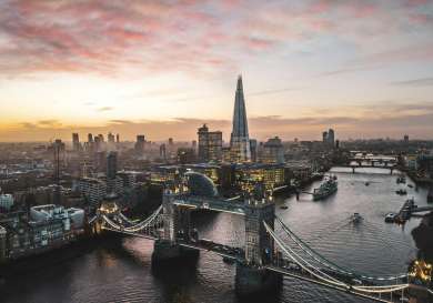 London skyline view.