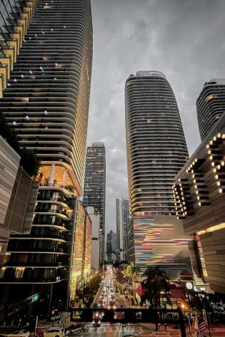 View of office buildings in miami.