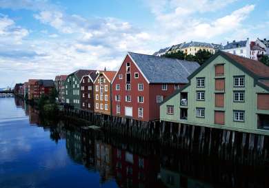 Norwegian village near the fjords.