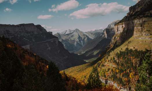 View across ordesa national park.