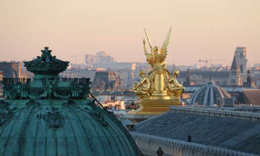 Paris rooftop view.