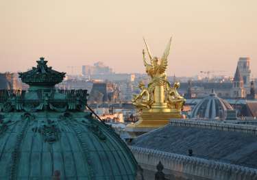 Paris rooftop view.