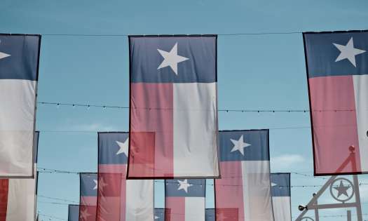 Texas flags.