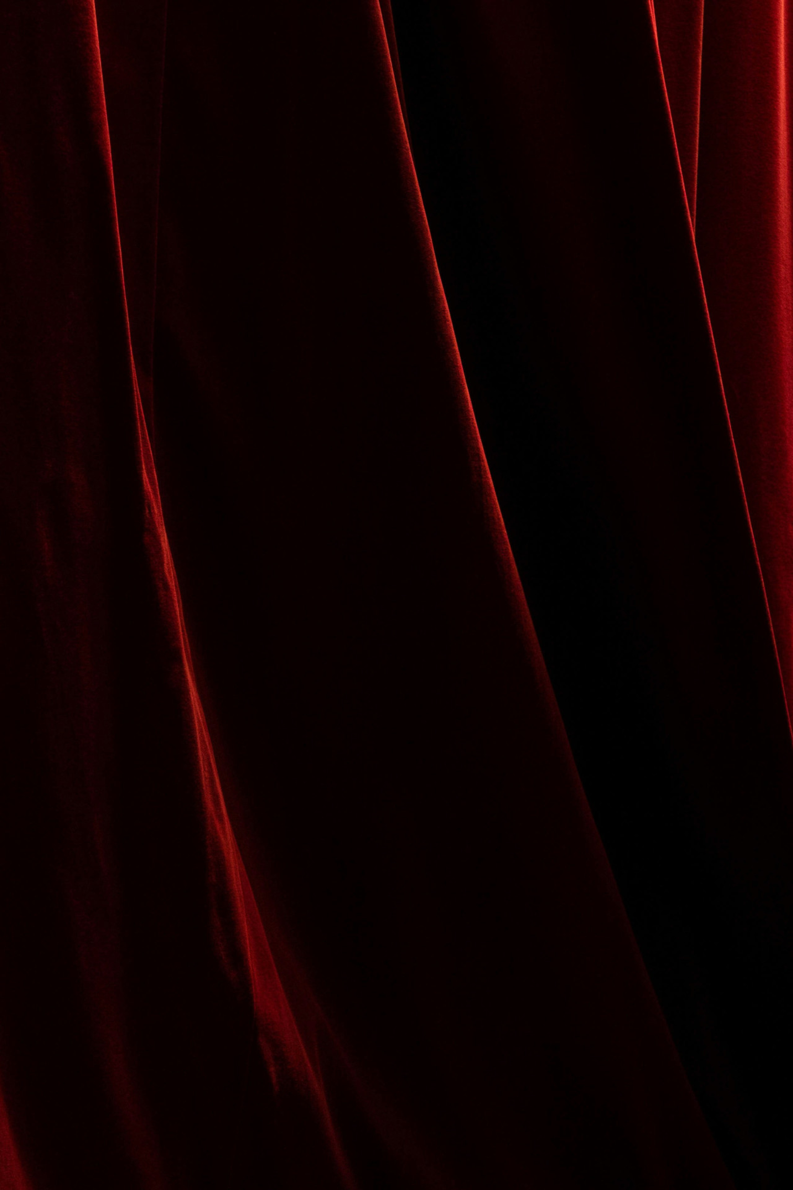 red curtains