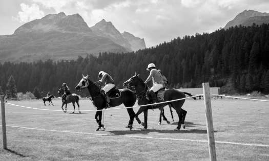 Polo match in the Engadin Valley, Switzerland.