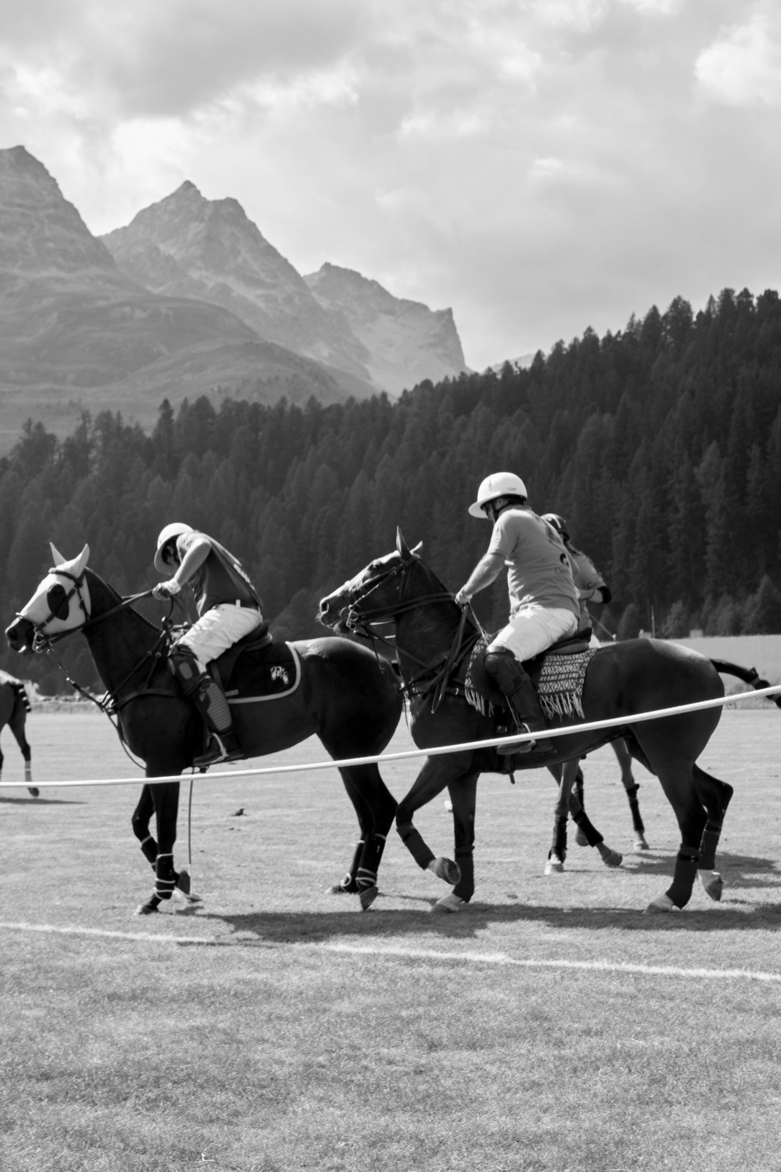 Polo match in the Engadin Valley, Switzerland