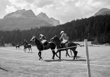 Polo match in the Engadin Valley, Switzerland.