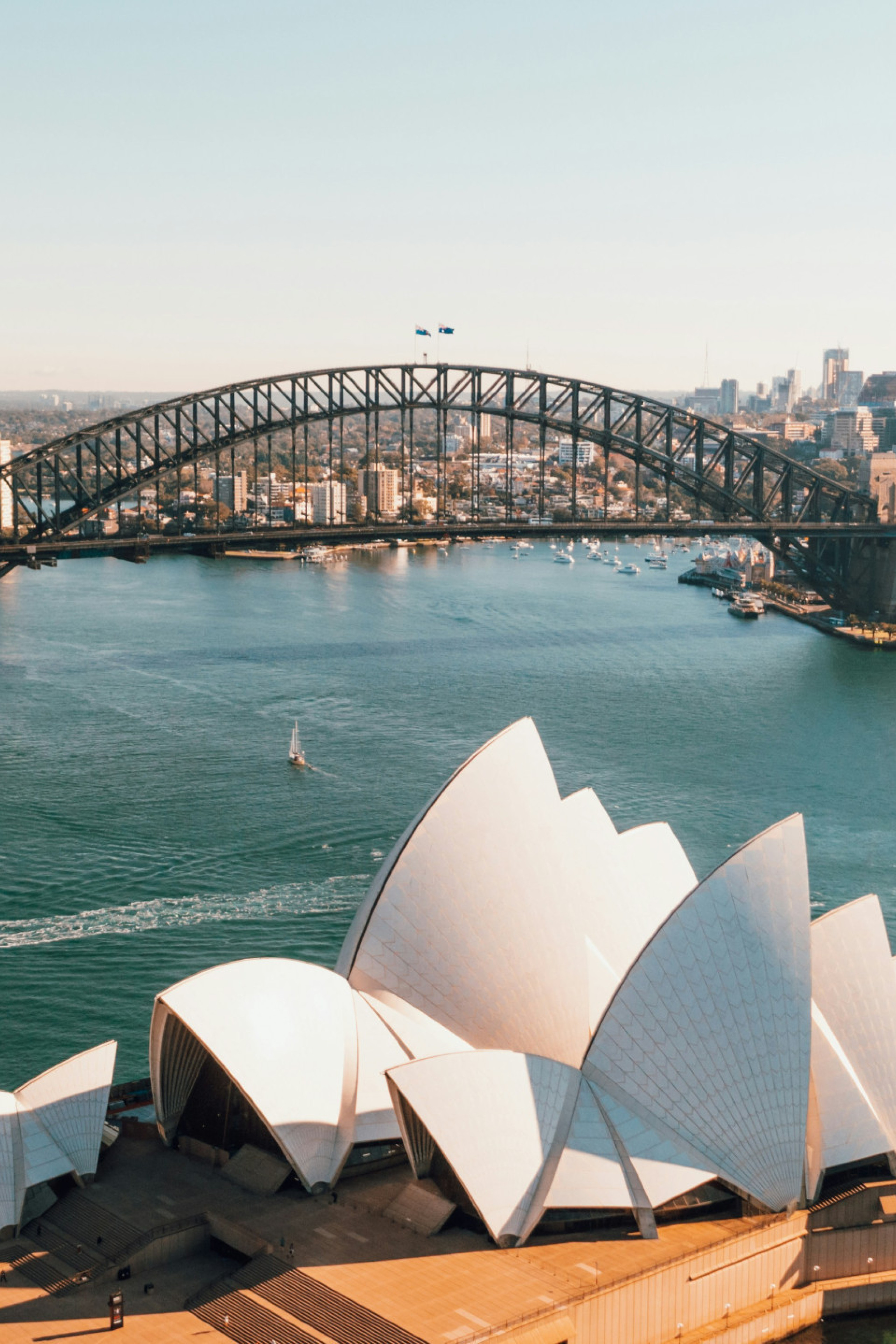 aerial view of sydney opera house