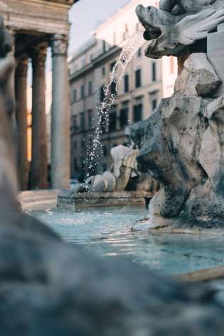 Water fountain in Rome.