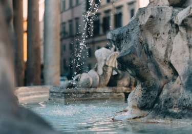 Water fountain in Rome.