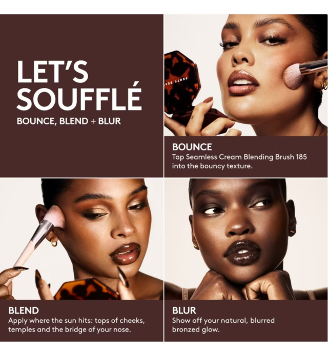 fenty's souffle bronzer in action