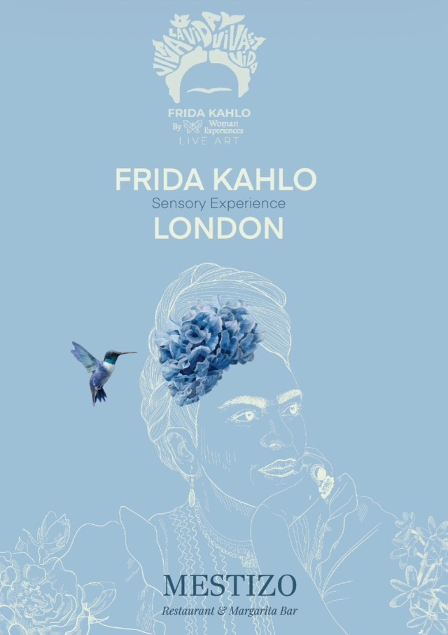 poster showing frida kahlo outline 