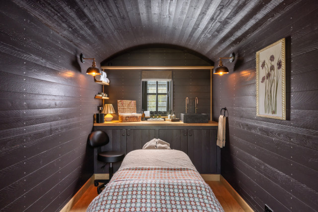 treatment room inside shepherd's hut