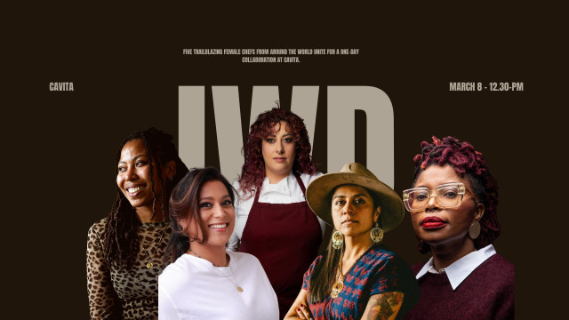 international women's day charity lunch poster