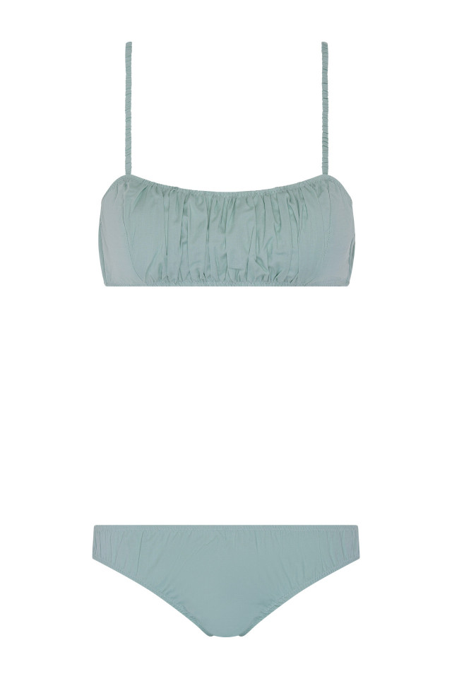 ruffle bikini in sage green