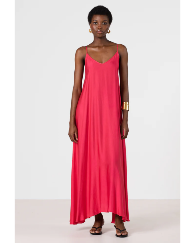 nyra satin slip dress