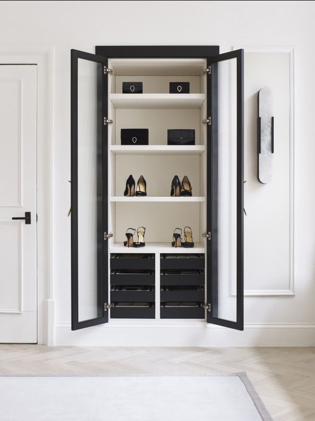 shoe cabinet in bedroom