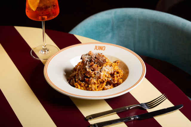 bowl of pasta at JUNO london