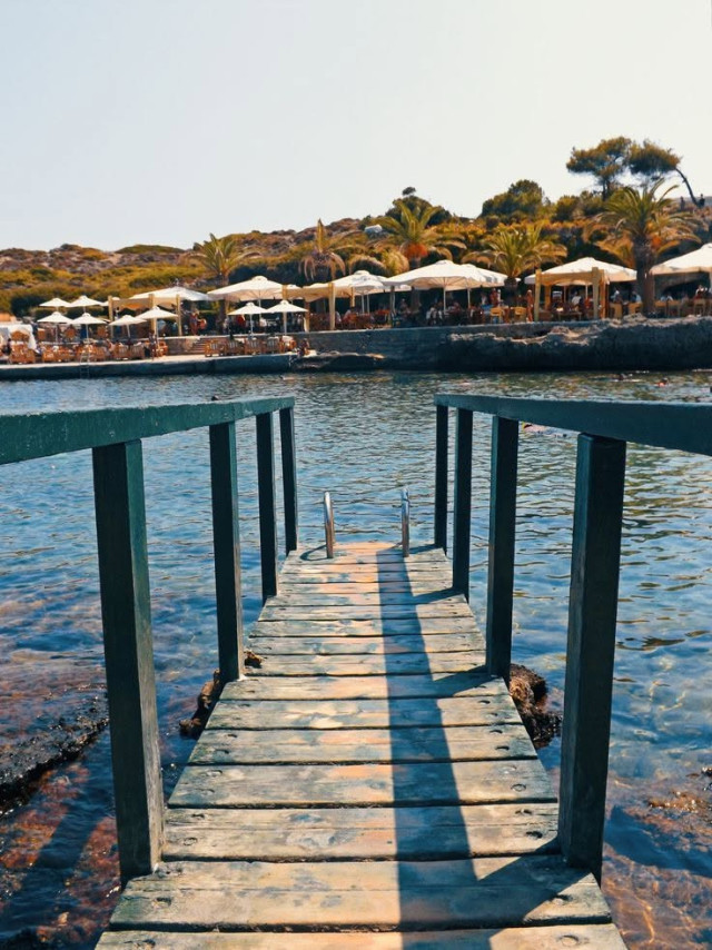 jetty leading into kallithea beach
