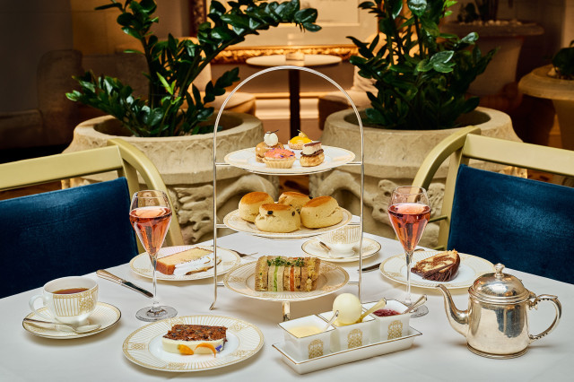 afternoon tea spread at the landmark hotel 