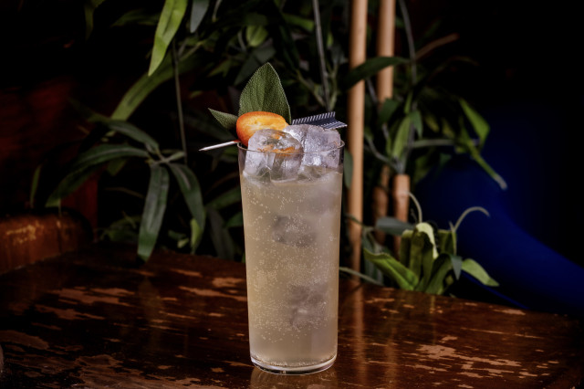 cocktail on wooden surface