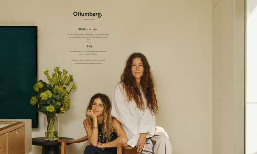 Otiumberg founders posing in jewellery store .