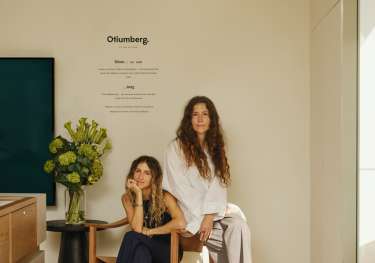 Otiumberg founders posing in jewellery store .