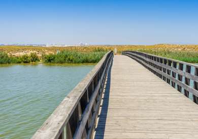 Salgados lagoon in portugal .