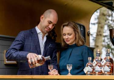 2. william and kelsey seymour with their st maur elderflower liqueur.