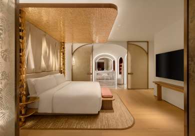 Hotel bedroom suite .