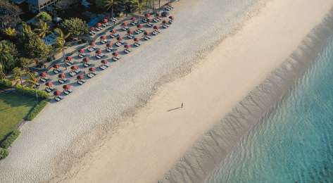 Aerial photo of beach in bali .