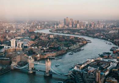 Aerial view of london.