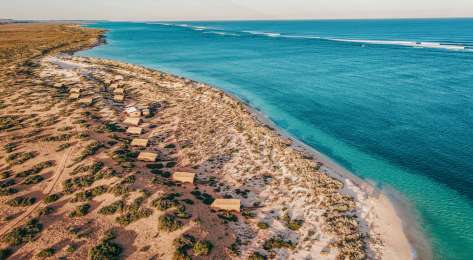 Aerial view of australian coastline.