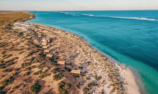 Aerial view of australian coastline.