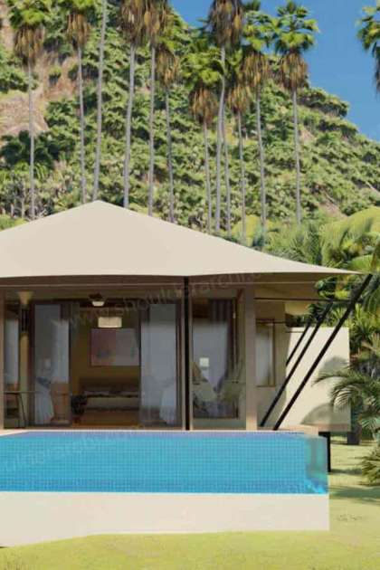 Sustainable sybarite announces luxury eco suites in antigua luxury beach hut.