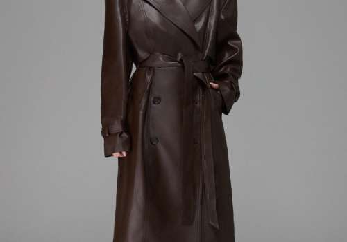 Afterhours   faux leather trench coat.