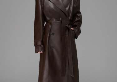 Afterhours   faux leather trench coat.