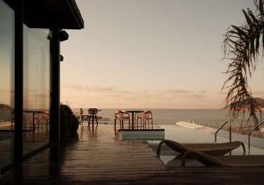 Aguas de ibiza rooftop view with private pool .