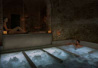 Jacuzzi pools inside spa.