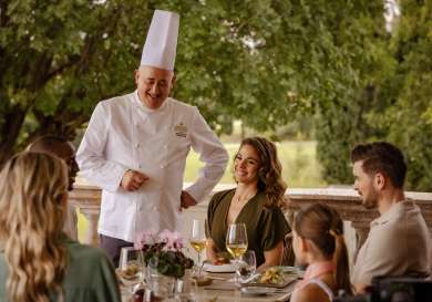 Chef at restaurant in villa padierna palace marbella.