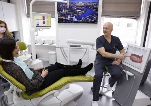Architect dentist - woman in chair.