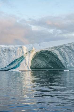 Icebergs in the Arctic.