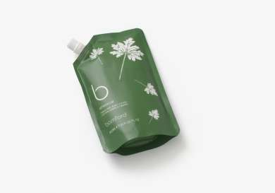 Bamford green refillable pouch.
