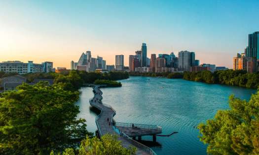 Boardwalk in austin, texas.
