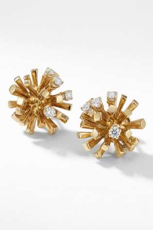 Vintage gold spiky earrings.