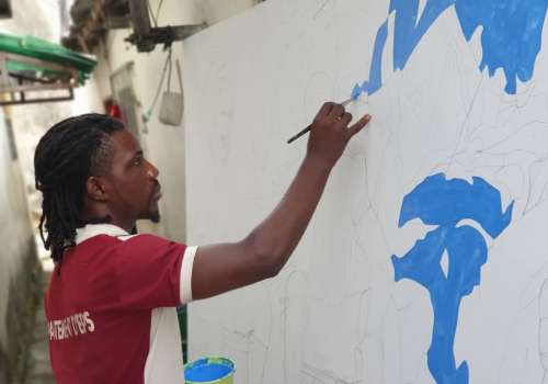 Cameroonian Artist Jean David Nkot artwork.