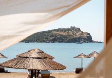 Cape sounio beach view.