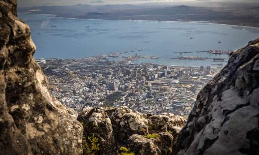 View of cape town from table mountain.