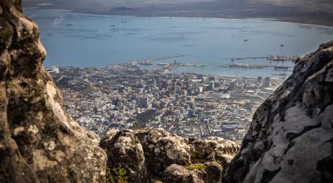 View of cape town from table mountain.